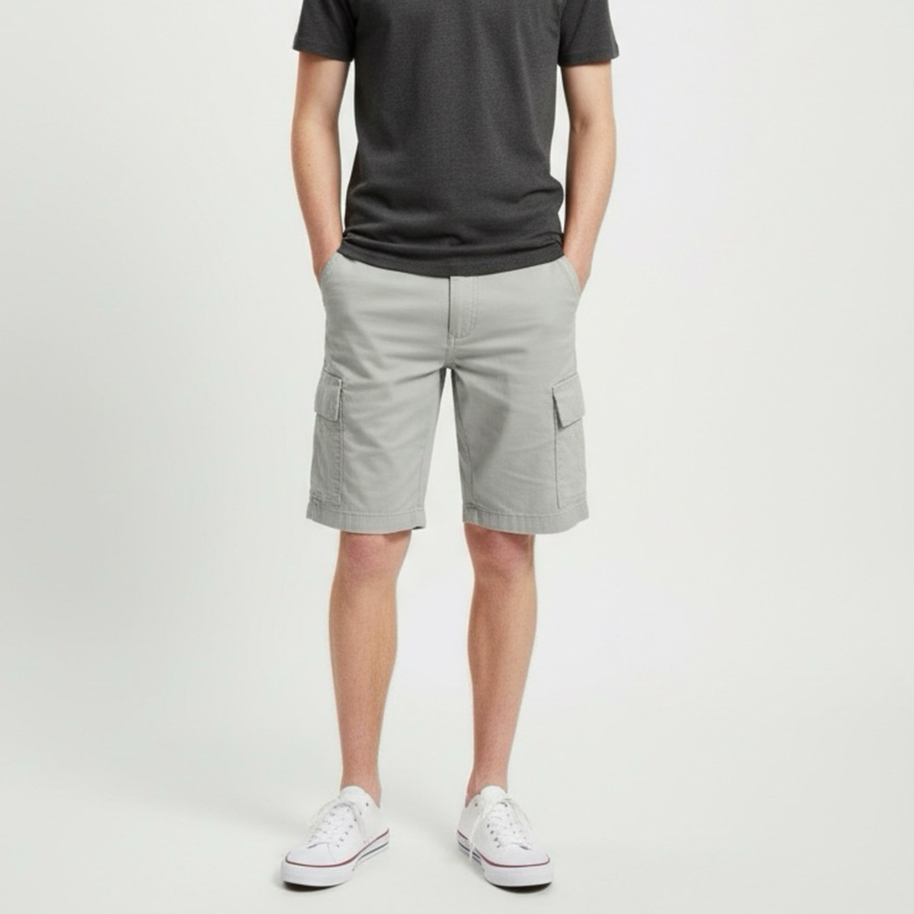 Levi’s Boys Cargo Shorts Size 16 Reg W28 Gray Stretch Cotton